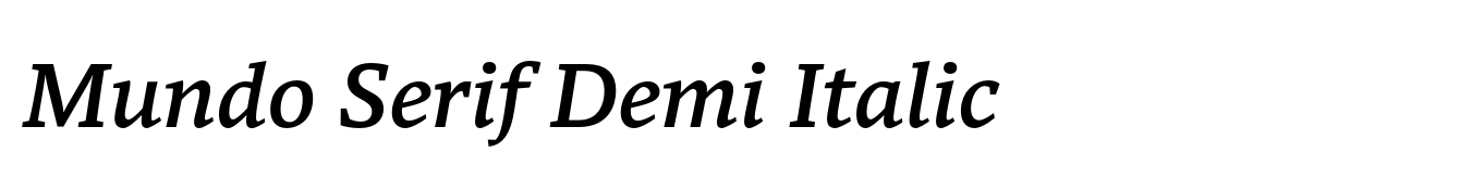 Mundo Serif Demi Italic image